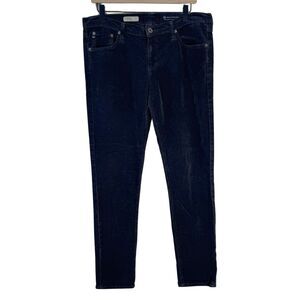 Adriano Goldschmied Washed Black Stevie Slim Straight Corduroy Pants Size 32R